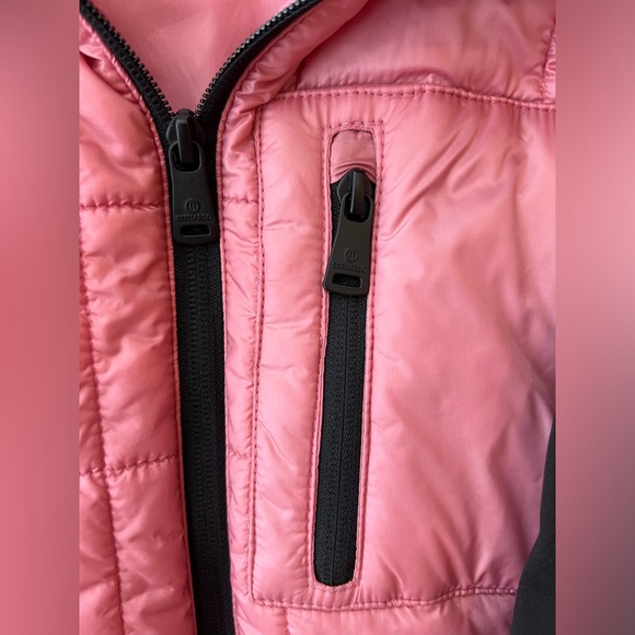 BNWOT Bernardo Pink and Black Colorblock EcoPlume Hooded Sport Jacket - Picture 7 of 11